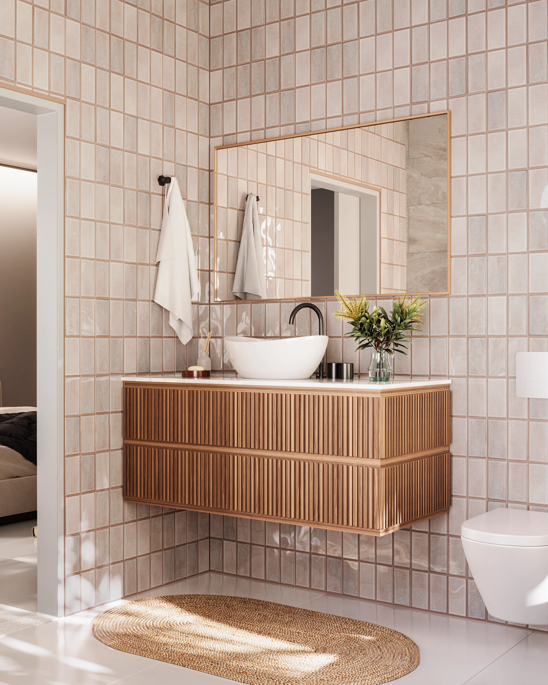 Lavabo com revestimento Arcos da Atlas